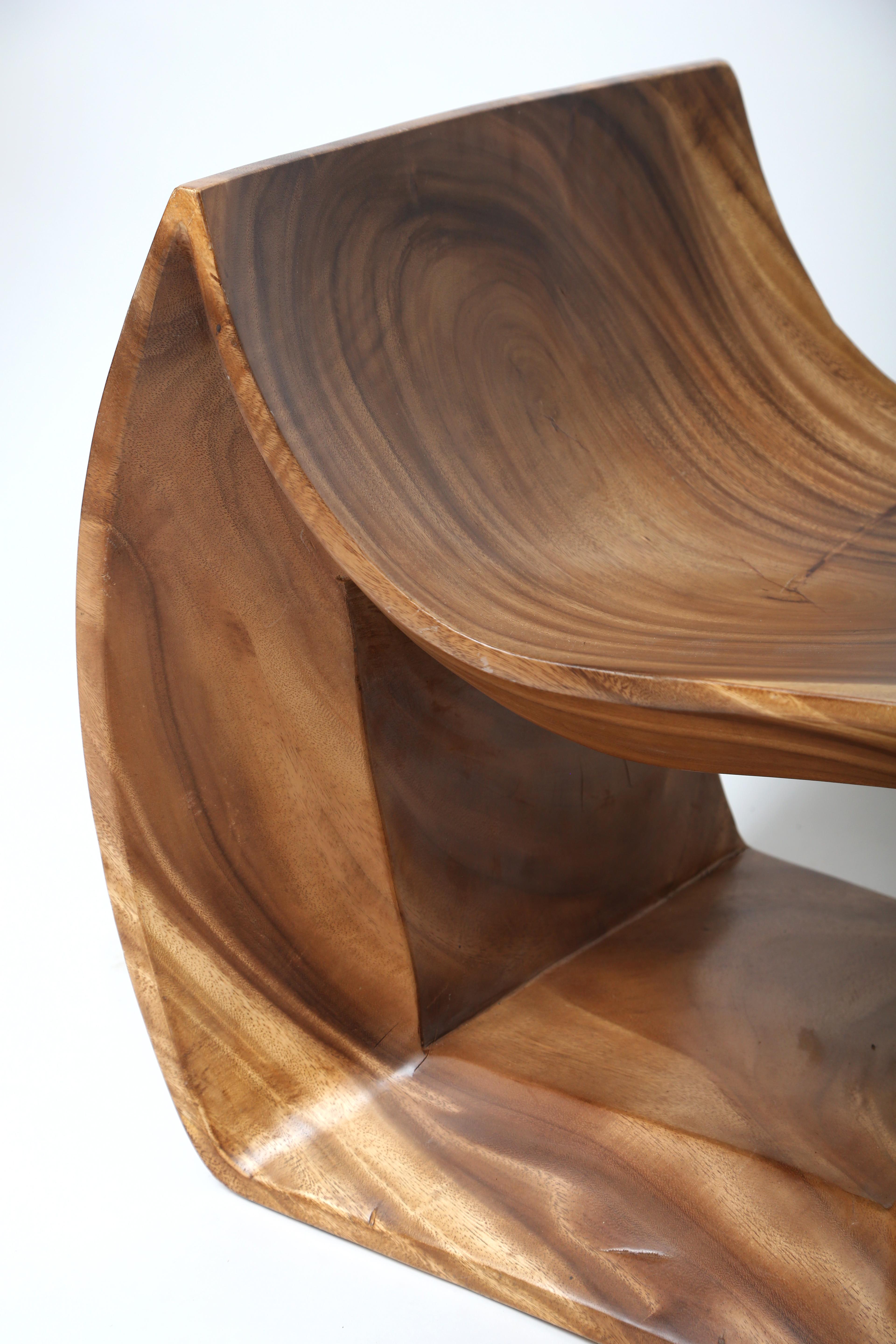 Chaise Looping en bois indonésien Bon état - En vente à West Palm Beach, FL