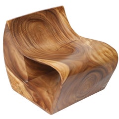 Retro Indonesian Wood Loop Chair