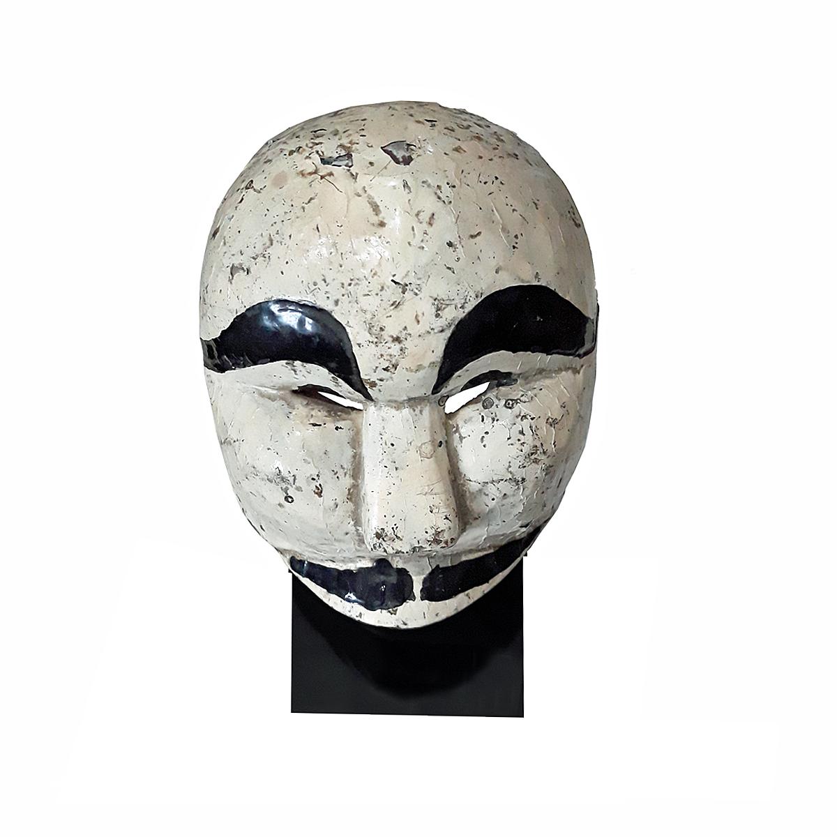 Hand-Carved Indonesian Wood Mask, Mid-20th Century For Sale