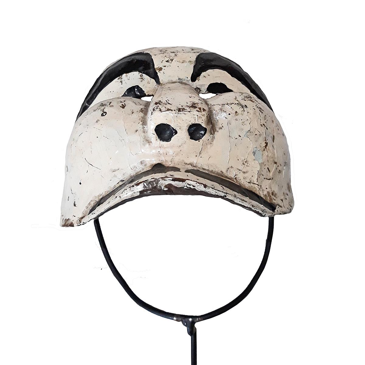 Indonesian Wood Mask, Mid-20th Century In Good Condition For Sale In New York, NY