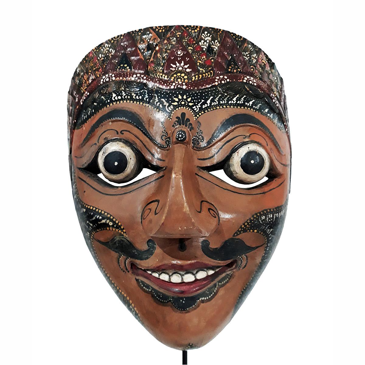 Late 20th Century Indonesian Wood Mask, Mid-20th Century For Sale