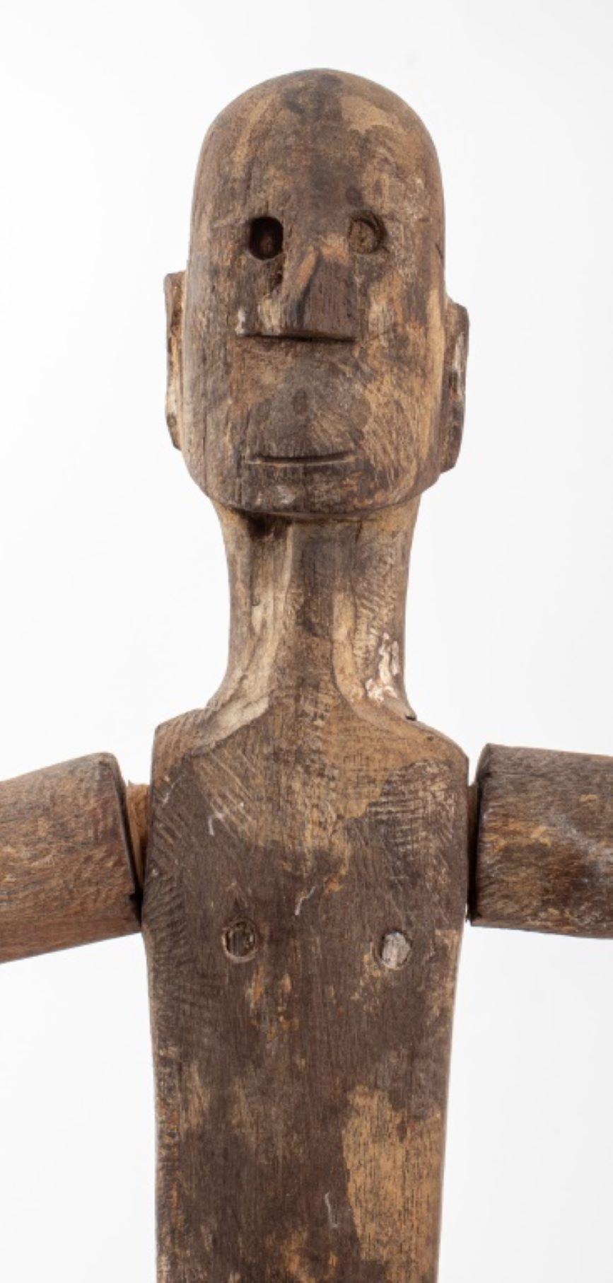 Anglo-Indian Indonesian Wood Patung Polisi Guardian Sculpture For Sale