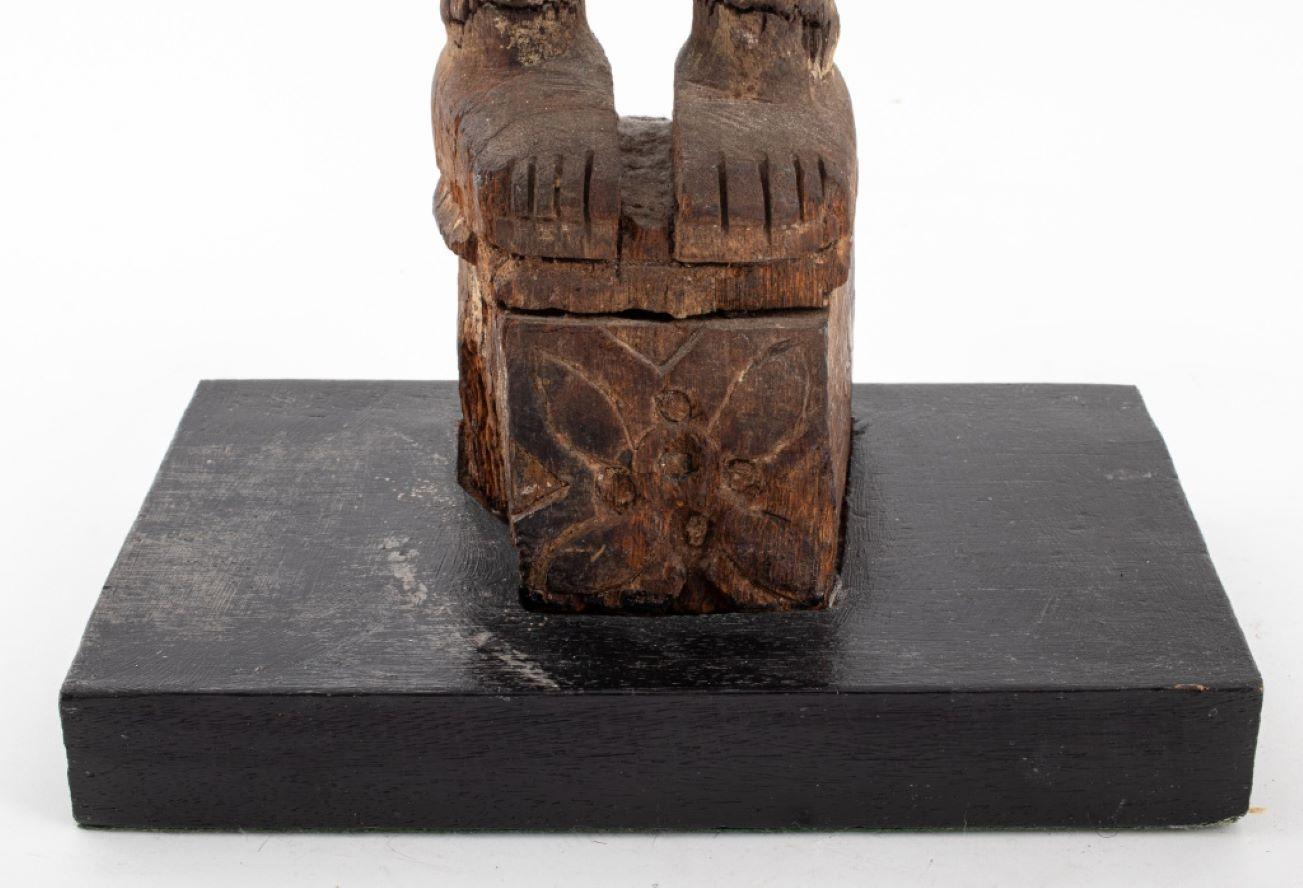 Indonesian Wood Patung Polisi Guardian Sculpture In Good Condition For Sale In New York, NY