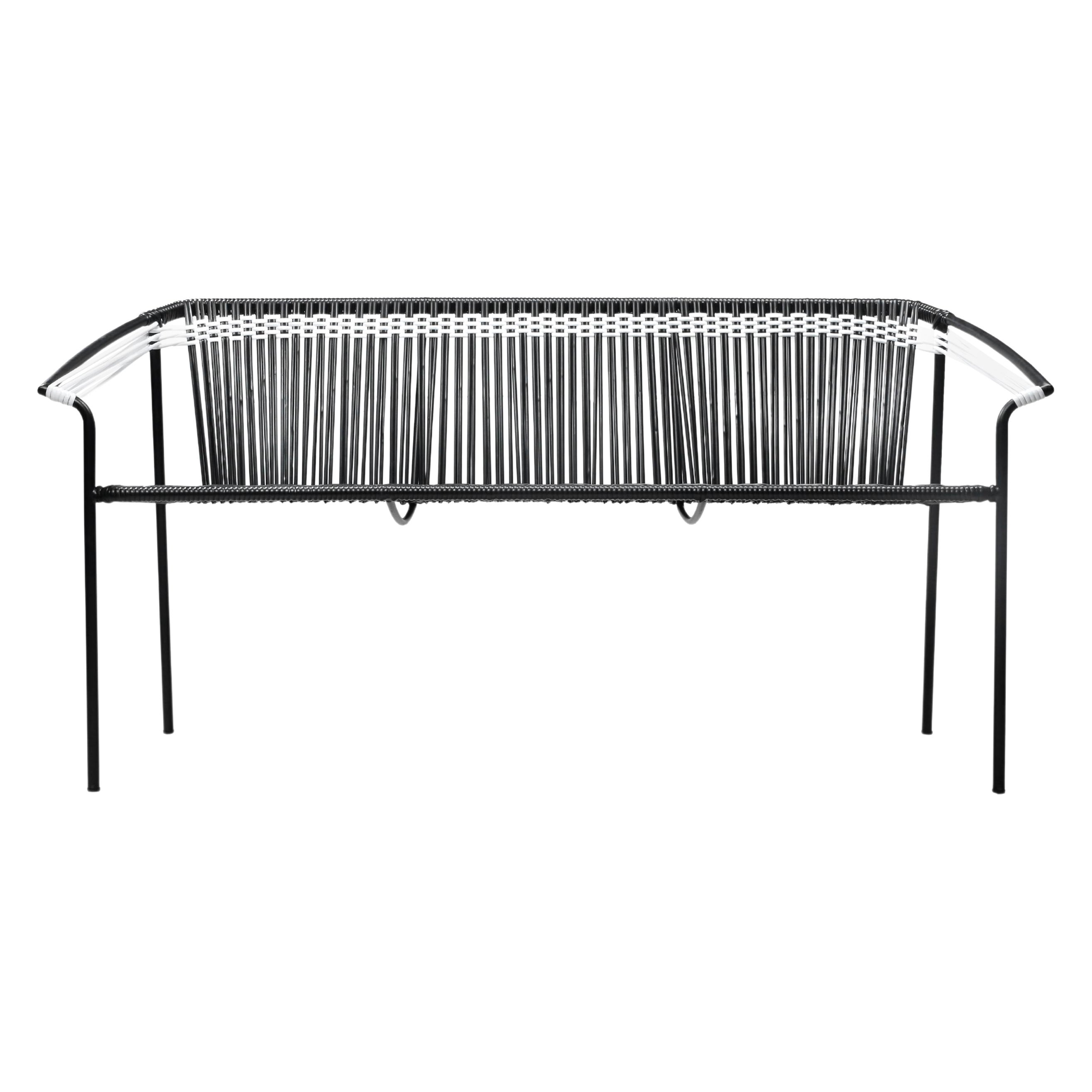 Indoor and Outdoor Handwoven Monochrome 2.5 Seater Loveseat by Frida 
Blu