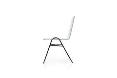 Indoor and Outdoor Stackable White Patio Dining Chair by Frida & Blu