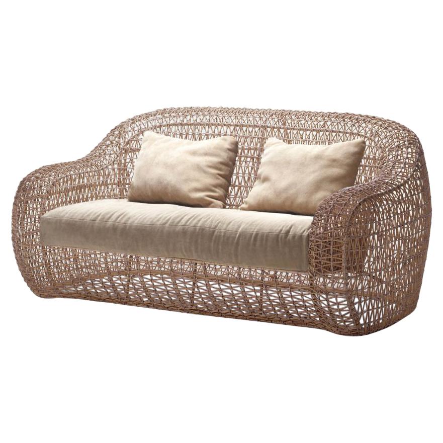 Indoor Balou Loveseat by Kenneth Cobonpue For Sale