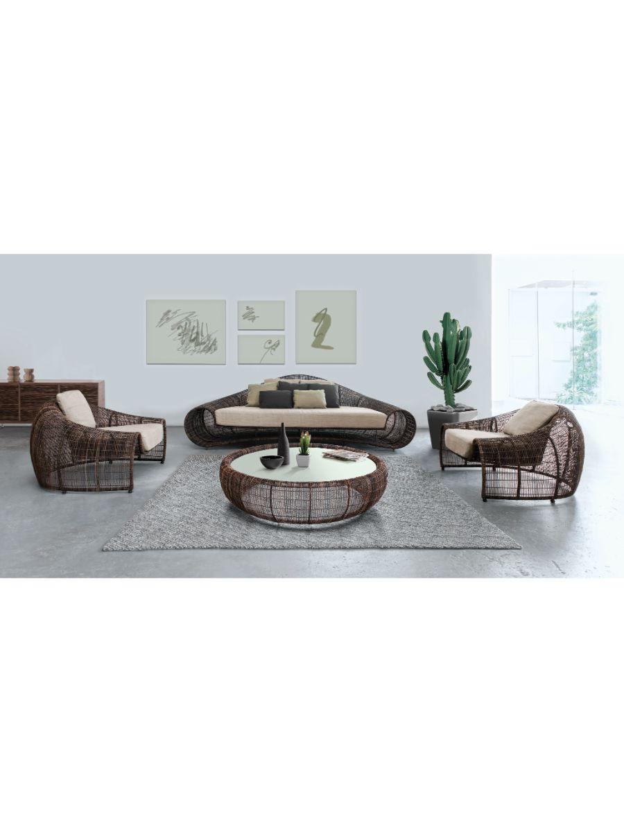 Modern Indoor Croissant Large Coffee Table by Kenneth Cobonpue For Sale