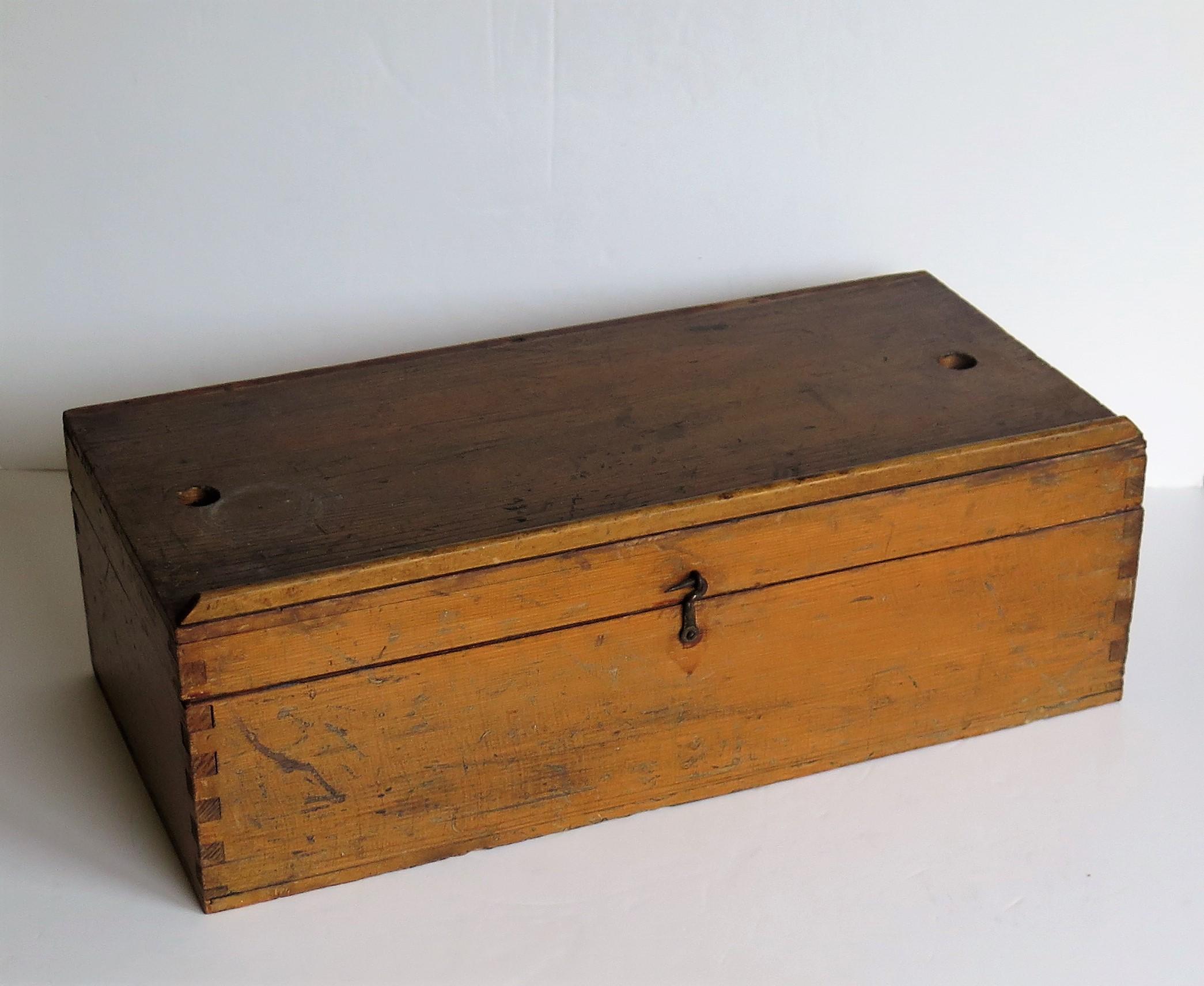 Metal Indoor Croquet Set Game for 7 Players in Jointed Wood Box, Early 20th Century