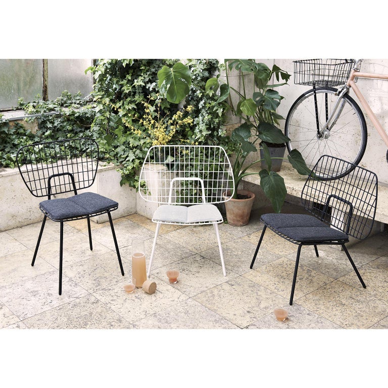 Indoor Dark Grey Cushion, For Studio WM String Lounge Chairs at 1stDibs