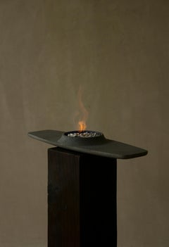 Indoor Fusina Fire Pit made in natural volcanic stone
