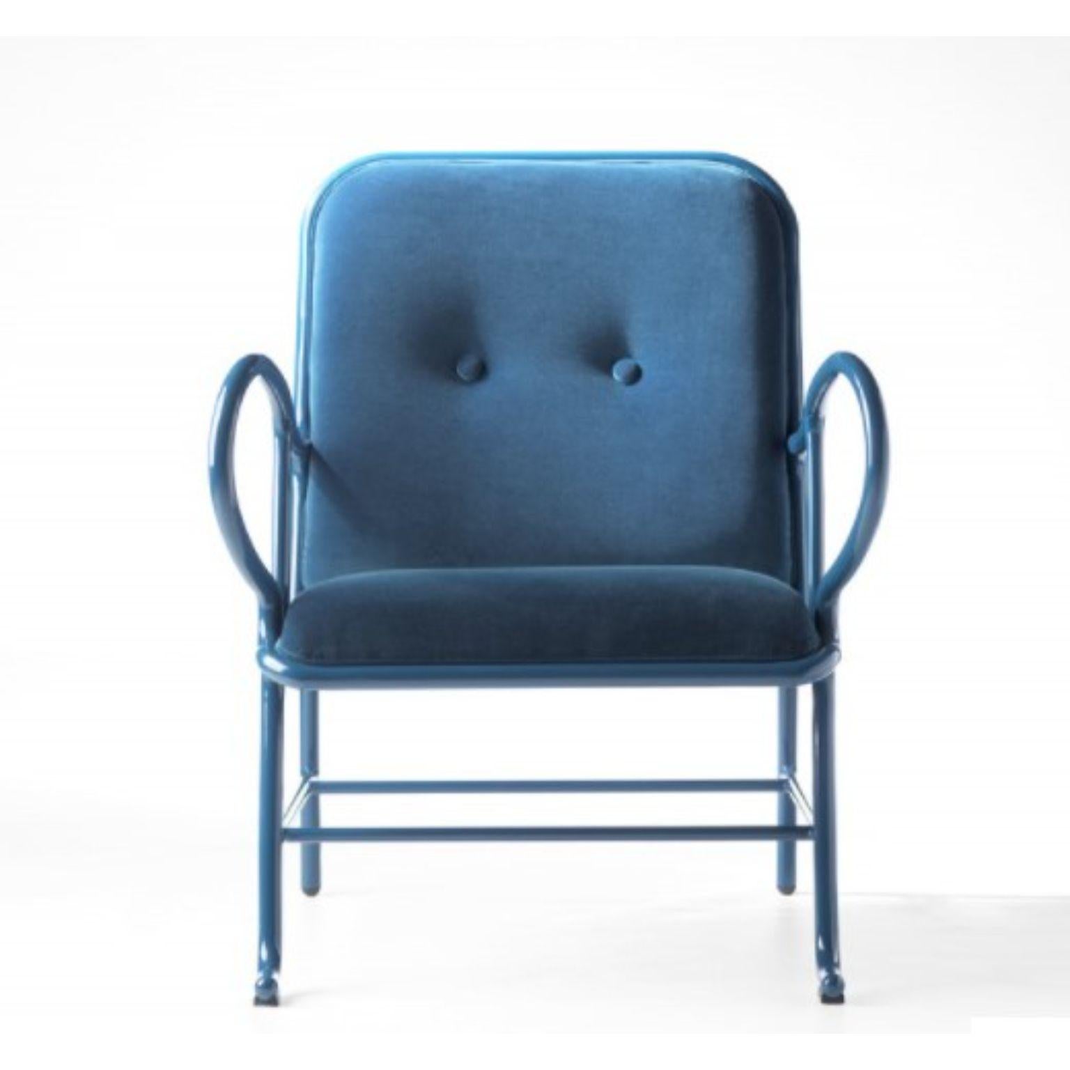 Modern Indoor Gardenia Blue Armchair by Jaime Hayon