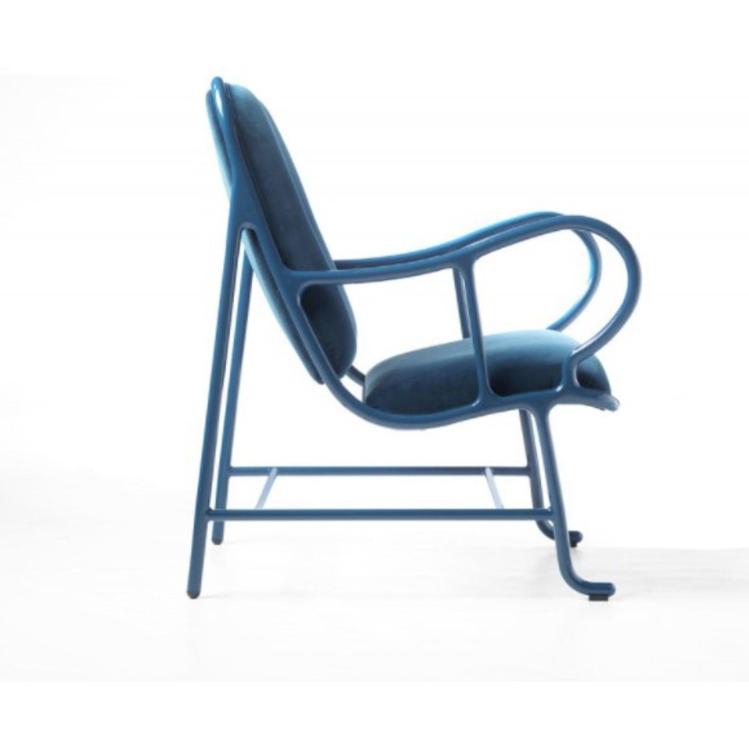 Powder-Coated Indoor Gardenia Blue Armchair by Jaime Hayon For Sale