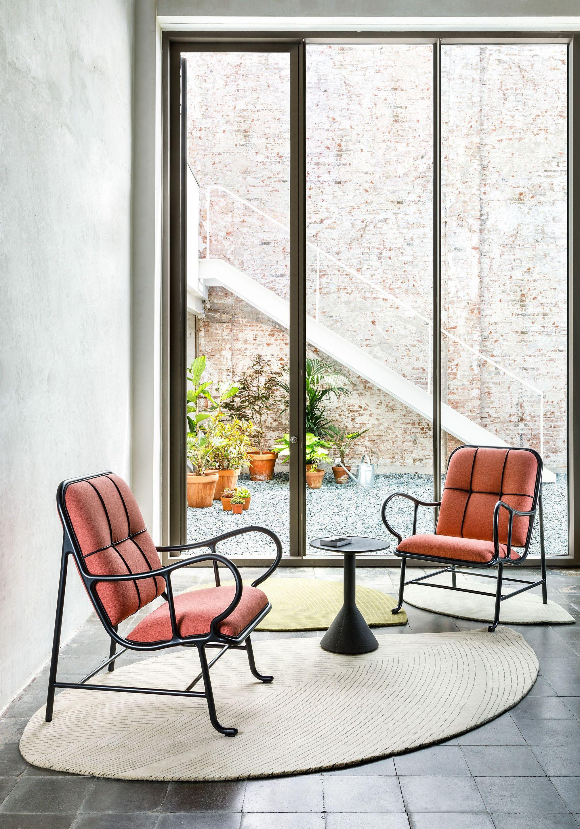 Contemporary Indoor Gardenia Red Armchair by Jaime Hayon