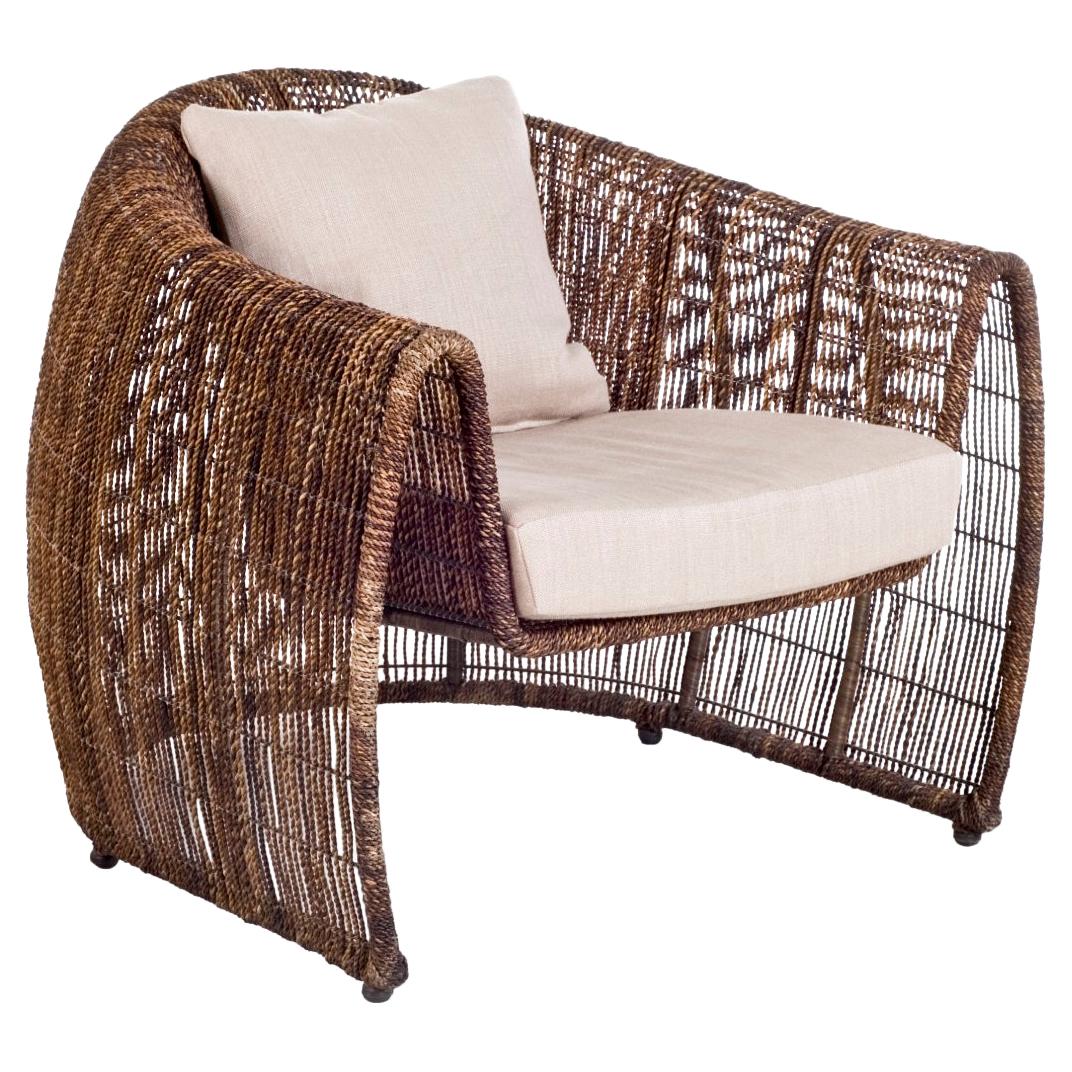 Indoor Lulu Easy Armchair by Kenneth Cobonpue For Sale