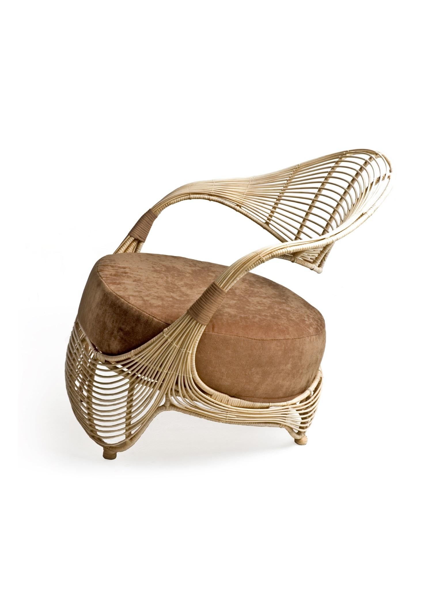 Modern Indoor Manolo Easy Armchair by Kenneth Cobonpue For Sale