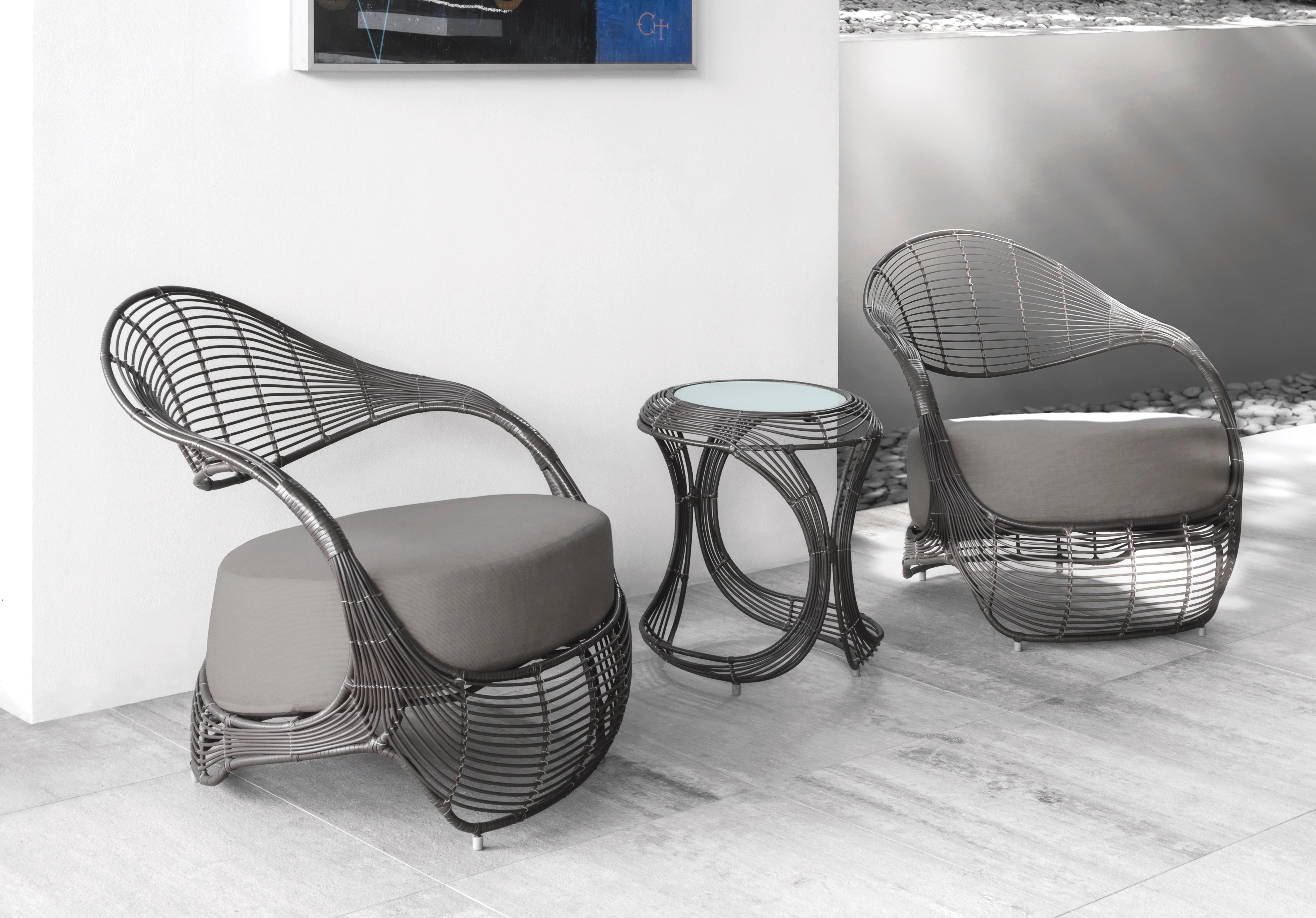 Steel Indoor Manolo Easy Armchair by Kenneth Cobonpue For Sale
