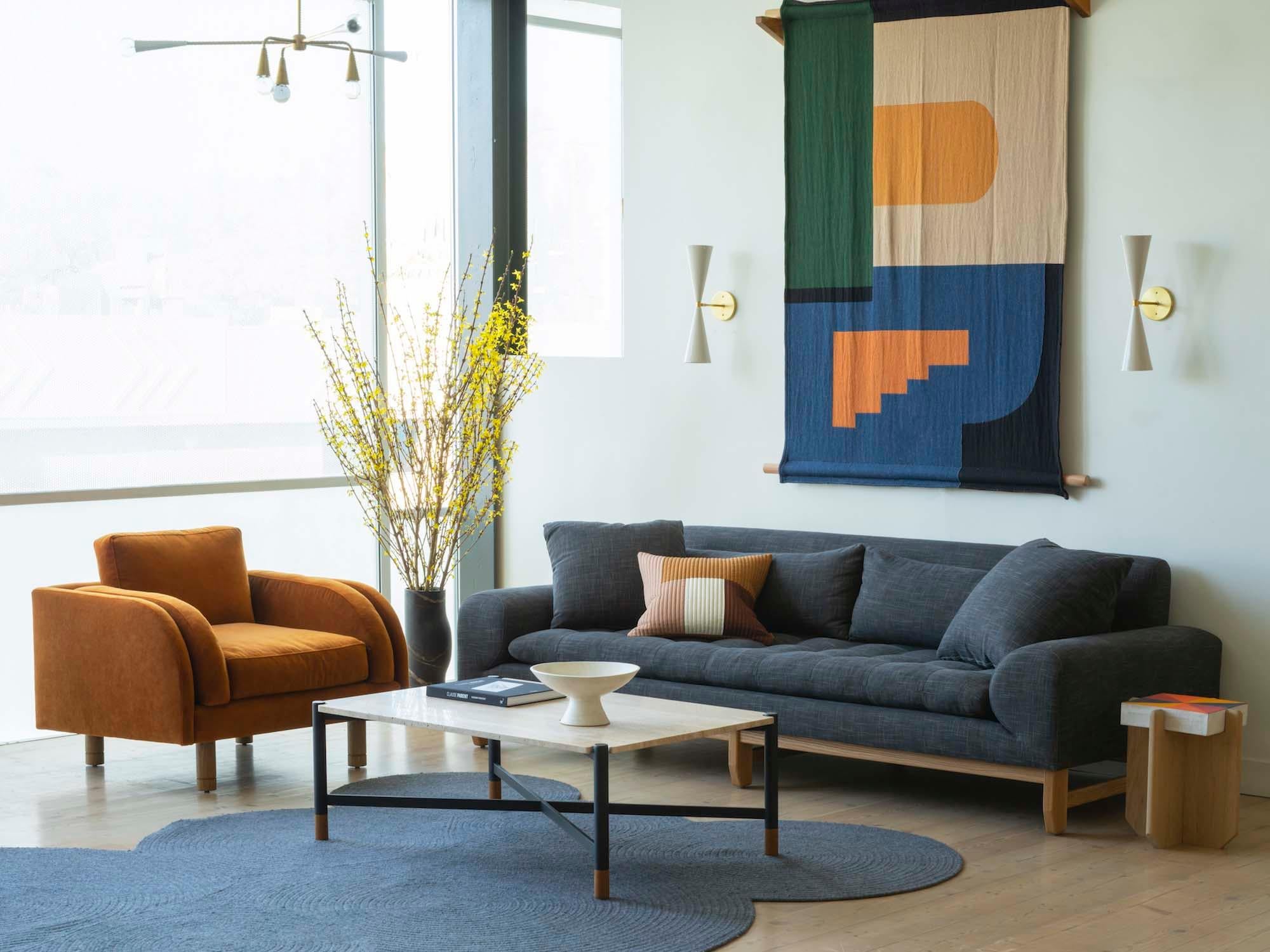 Poudré Table basse Bronson pour l'intérieur ou l'extérieur par Lawson-Fenning en vente