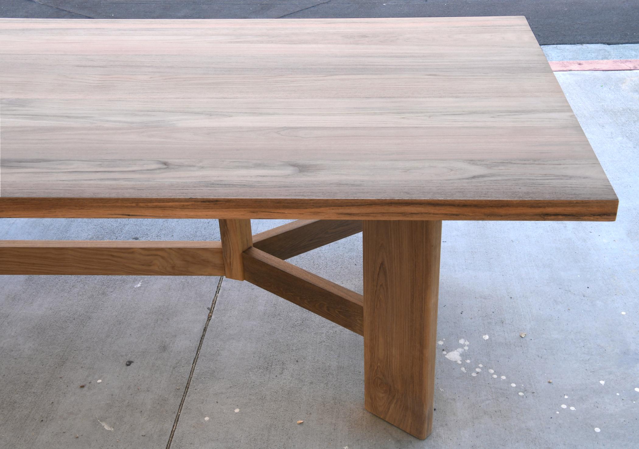 Hand-Crafted Lia Dining Table Made from Teak (indoor or outdoor) For Sale