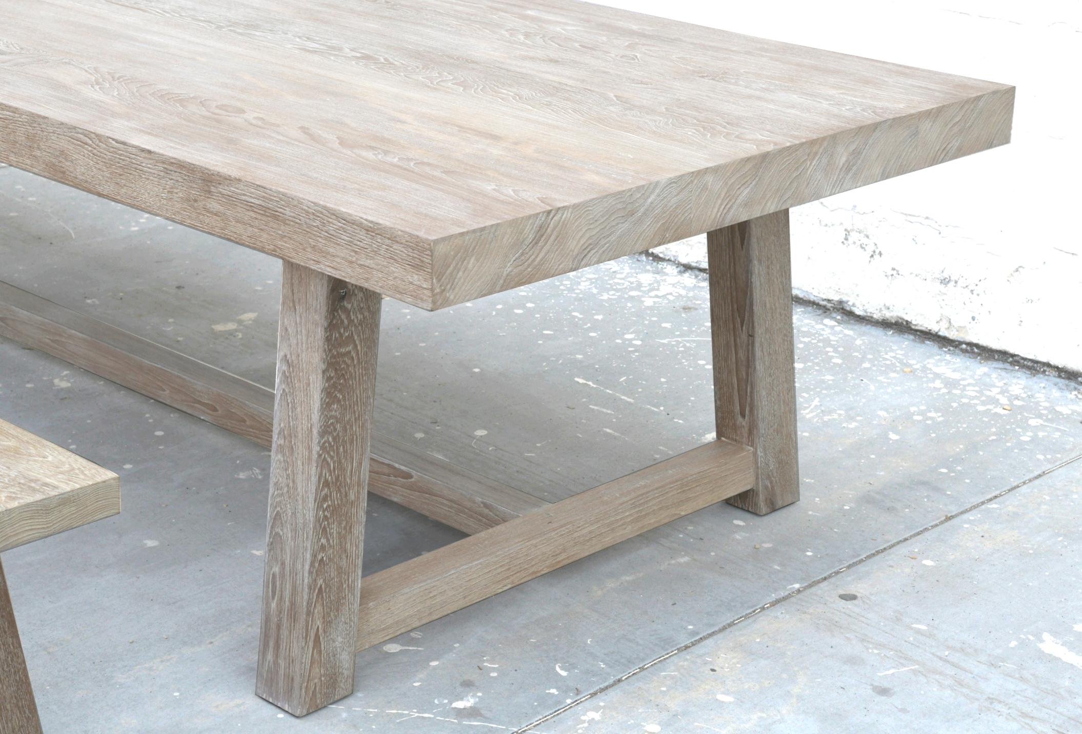 American Craftsman Ebba Custom Dining Table in Teak (Indoor or Outdoor) For Sale