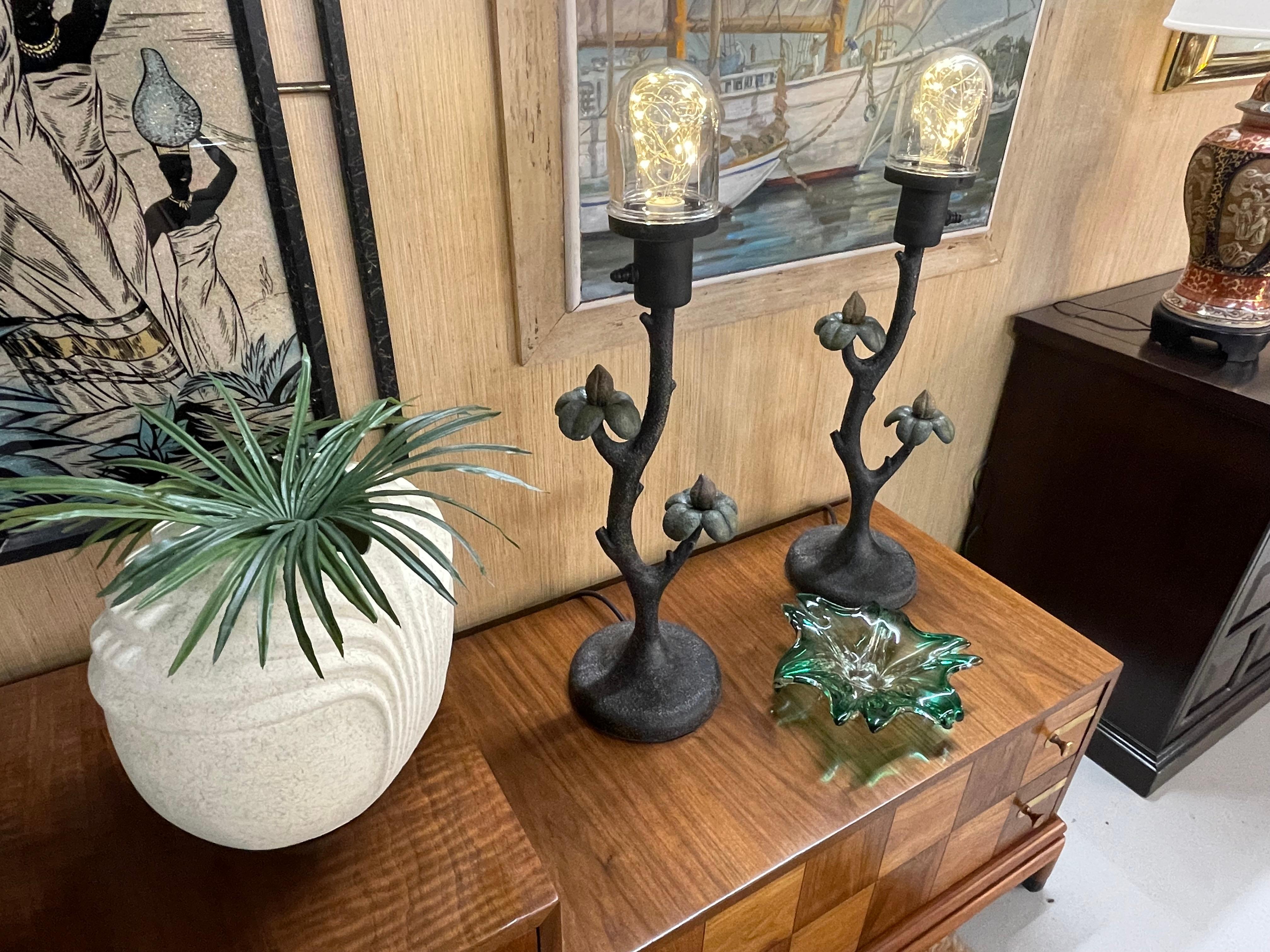 Indoor Outdoor Arts & Crafts Style Floral Tischlampen im Angebot 7