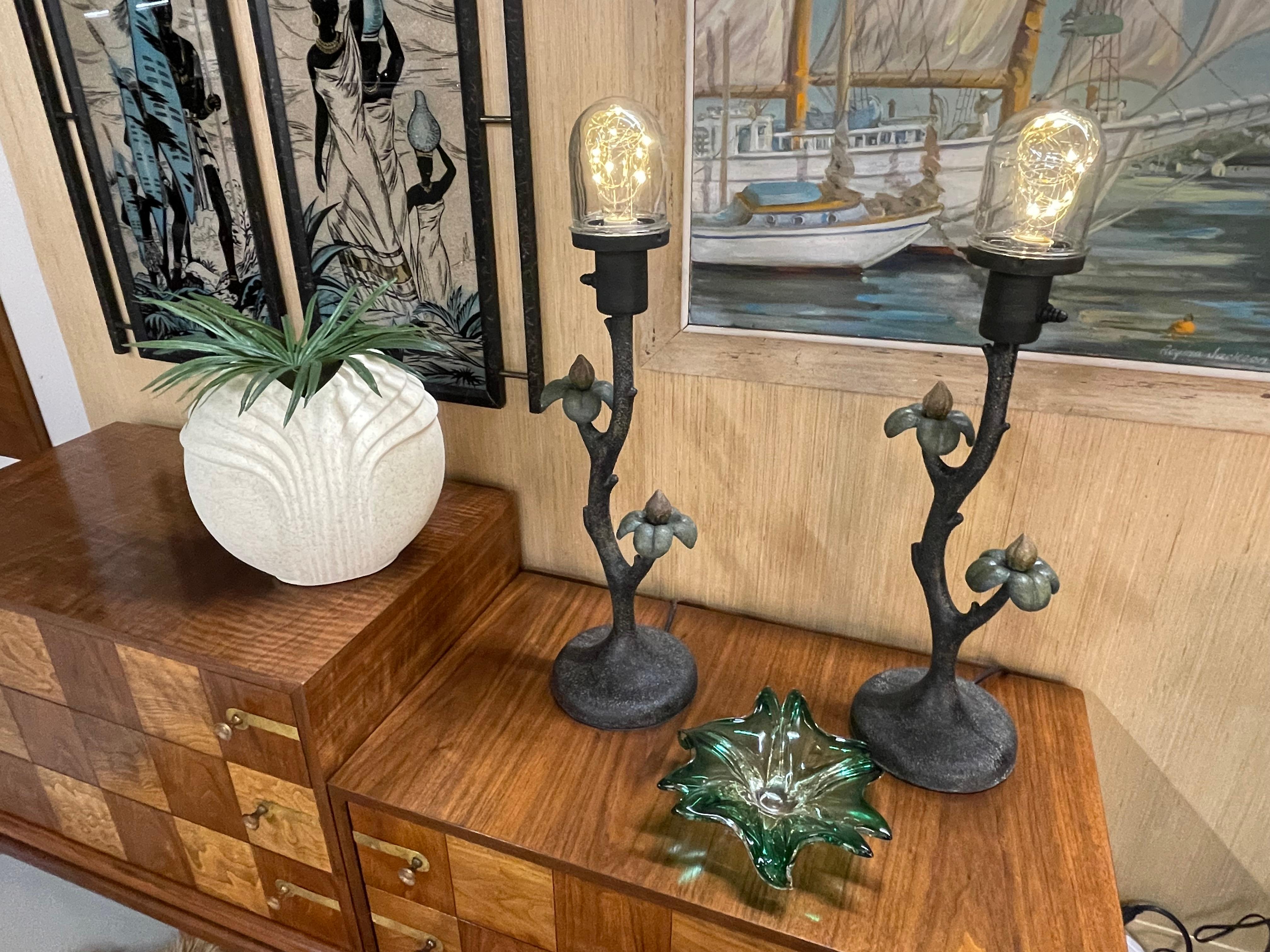 Lampes de table à fleurs d'intérieur et d'extérieur de style Arts & Crafts en vente 9