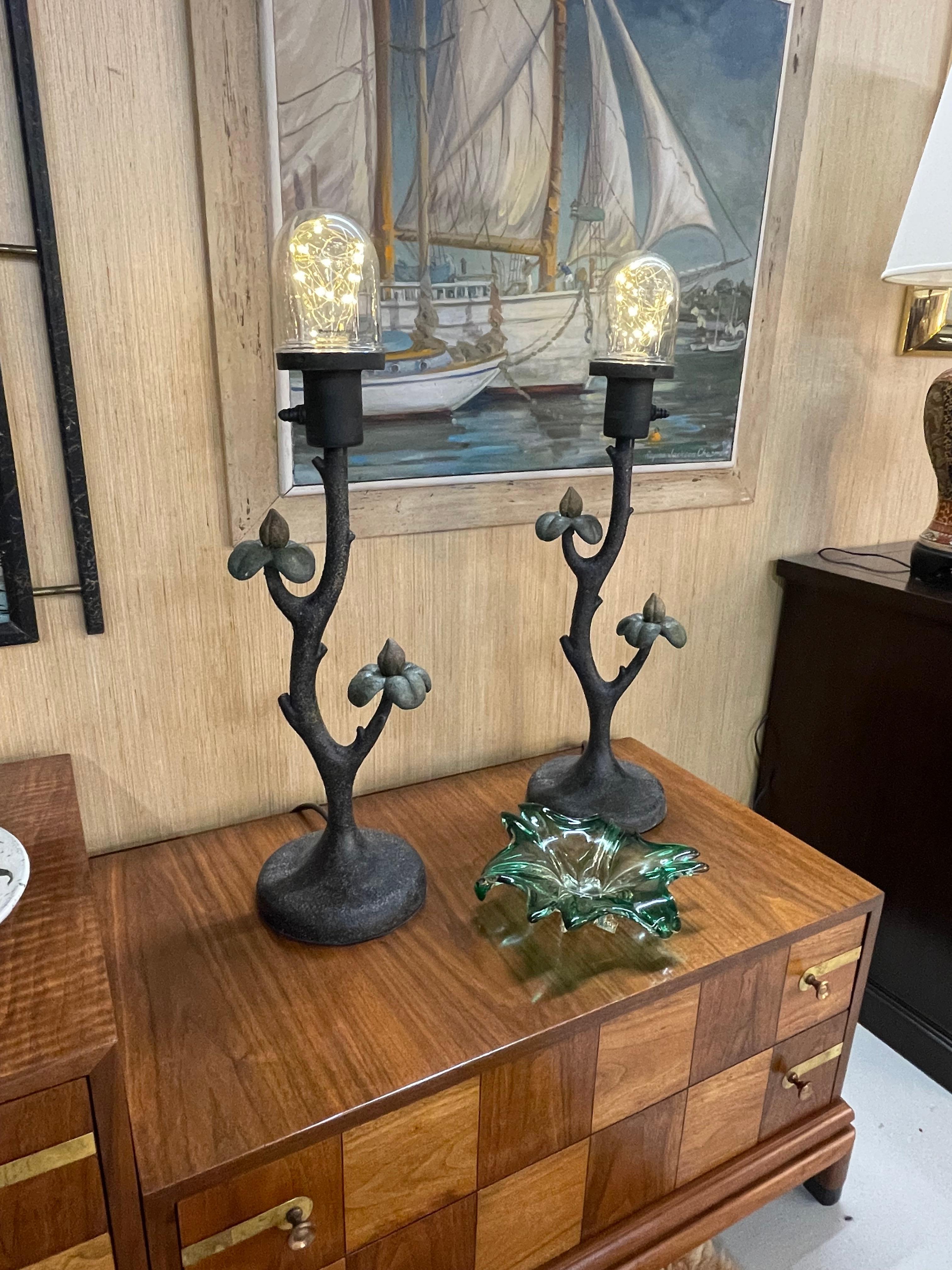 Lampes de table à fleurs d'intérieur et d'extérieur de style Arts & Crafts en vente 11