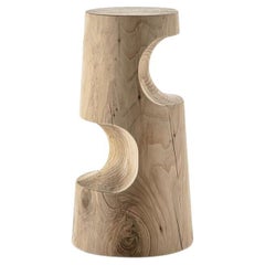 Indoor/Outdoor Barstool Carved from a Single Block of Scented Cedarwood