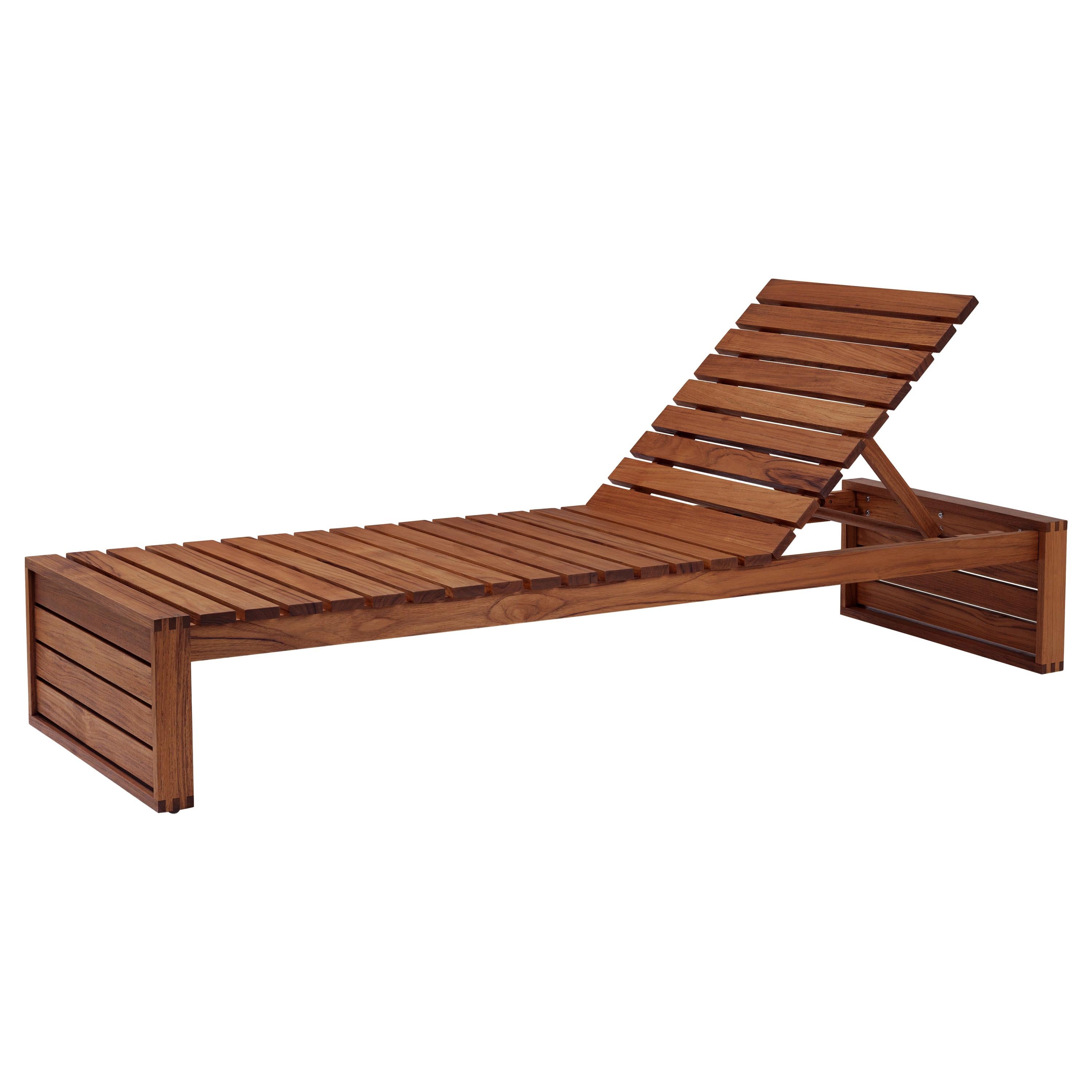 Indoor-Outdoor BK14 Sunbed in Teak Oil by Bodil Kjær