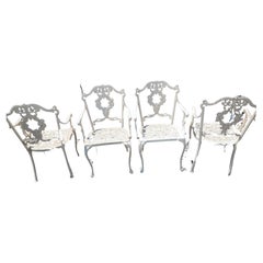 Mesa y 4 Sillas de Comedor Molla de Aluminio Fundido para Interior y Exterior 6 Piezas