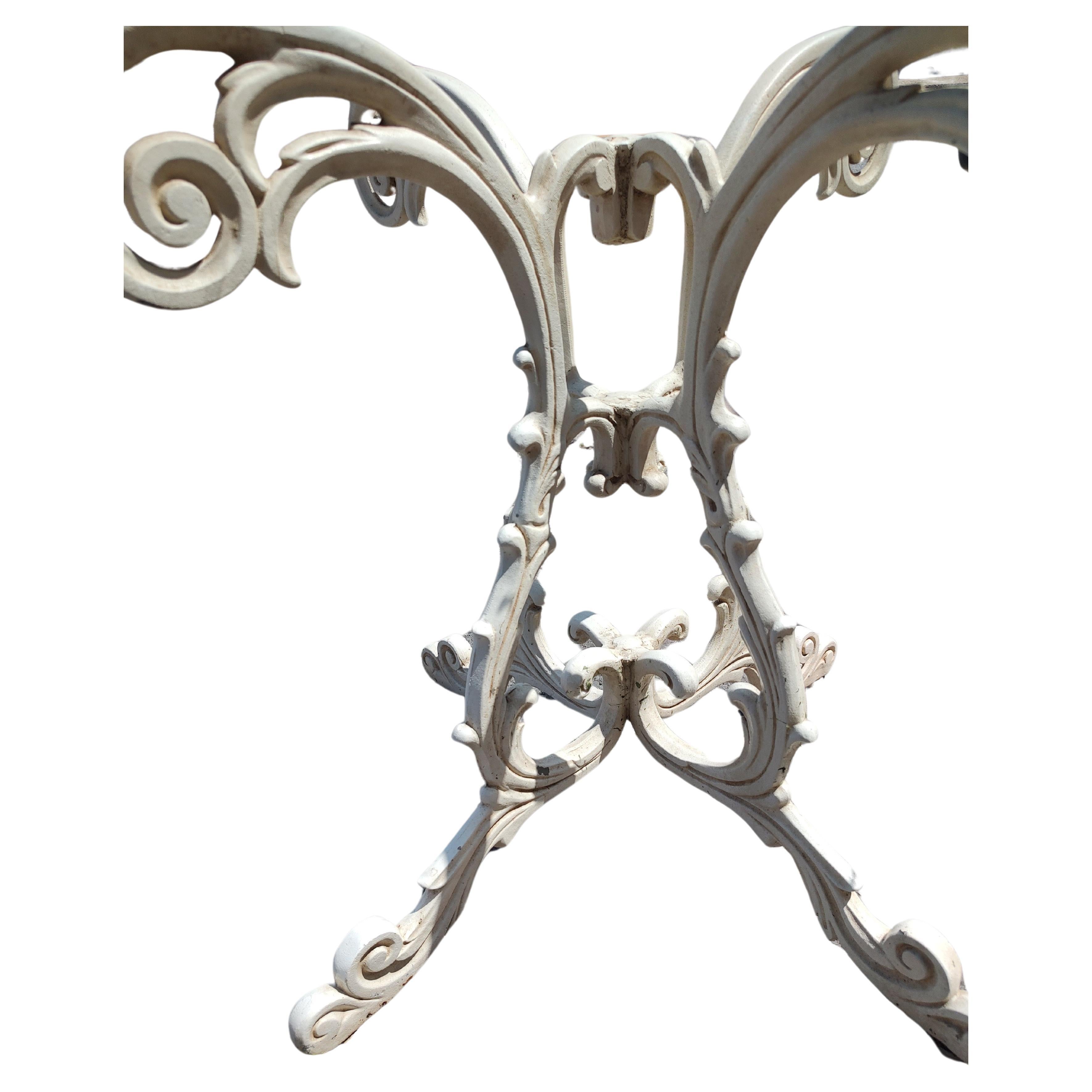 Italian Indoor Outdoor Cast Aluminum 6 Pc Set of Molla Dining Room Table & 4 Chairs For Sale
