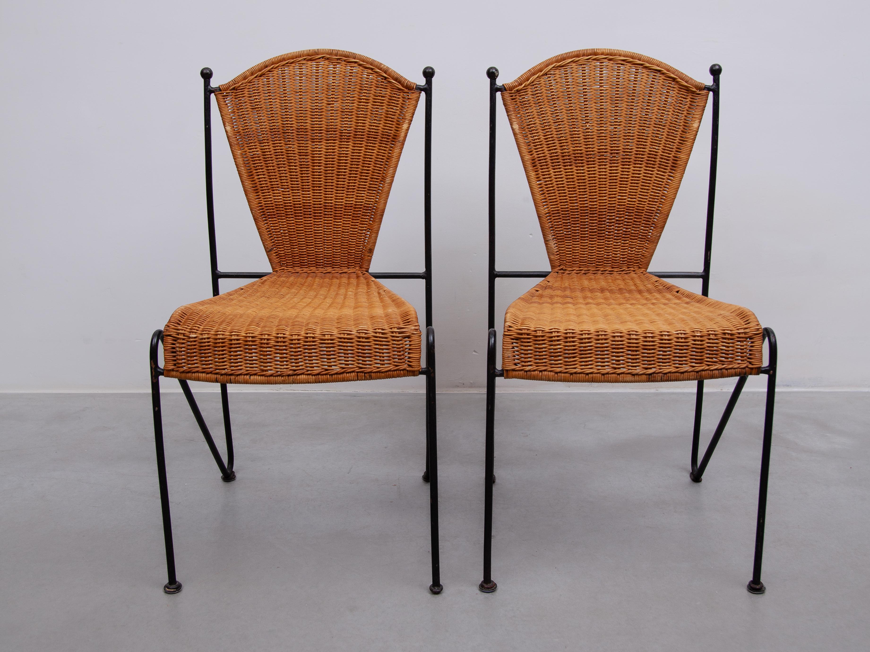 Rattan Sedie per interni e per esterni di Pipsan Saarinen-Swanson, anni '70, Due poltrone in vendita
