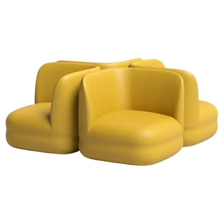 Indoor/Outdoor Four Lounge Chairs, Crafted Using Flexyskin