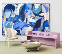 Banco Lineage de metal pulverizado para interior y exterior by Muhly Studio