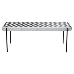 Indoor Outdoor, Monochrome Bench Seat by Frida & Blu, Handwoven