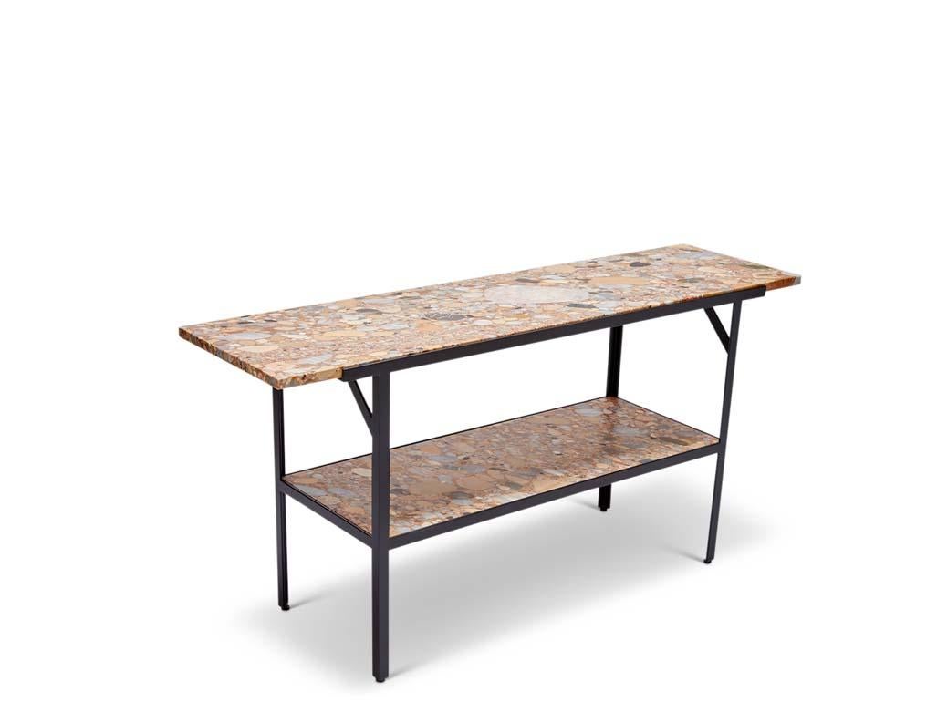 Mid-Century Modern Indoor / Outdoor Table console Montrose avec étagère par Lawson-Fenning en vente
