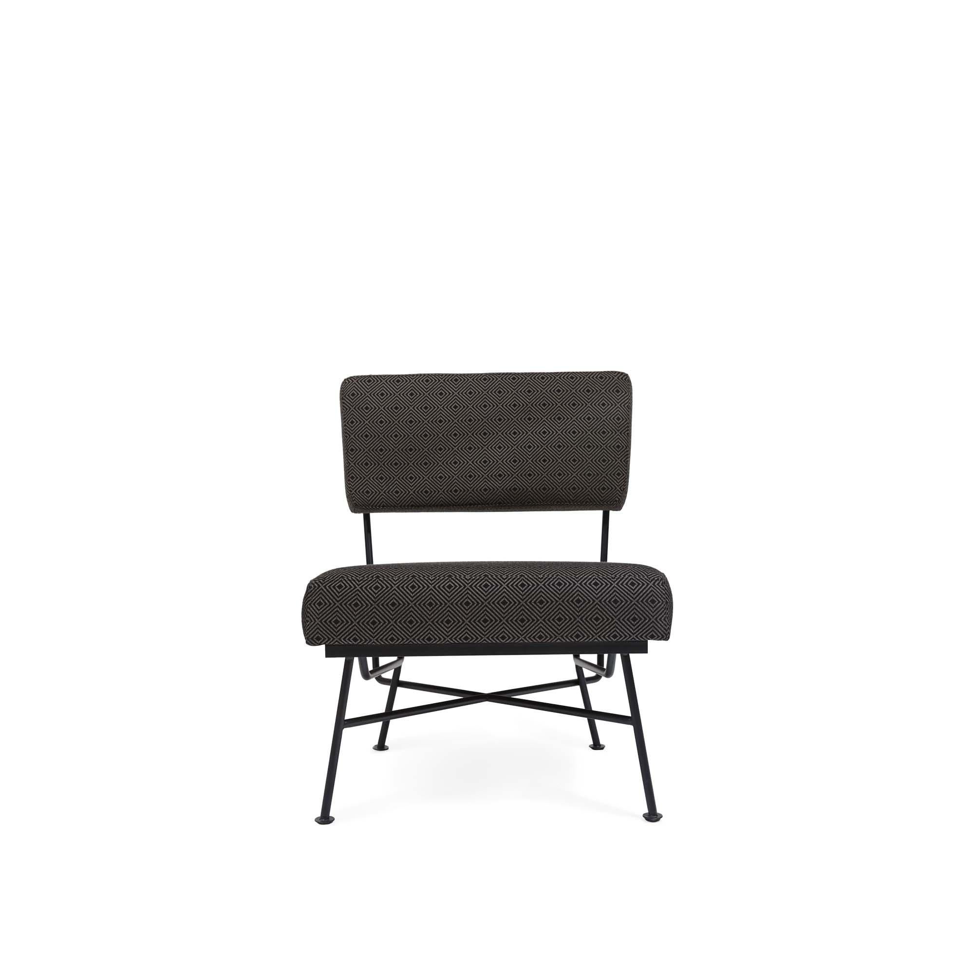 The Montrose lounge chair features a powder-coated steel frame and attached cushions that is suitable for indoor or outdoor use. The Montrose ottoman is available separately to match. For indoor or outdoor use, but not intended for use in wet