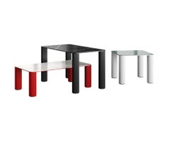 Indoor/Outdoor Nesting Tables In Custom Ceramic & Lacquer Colors