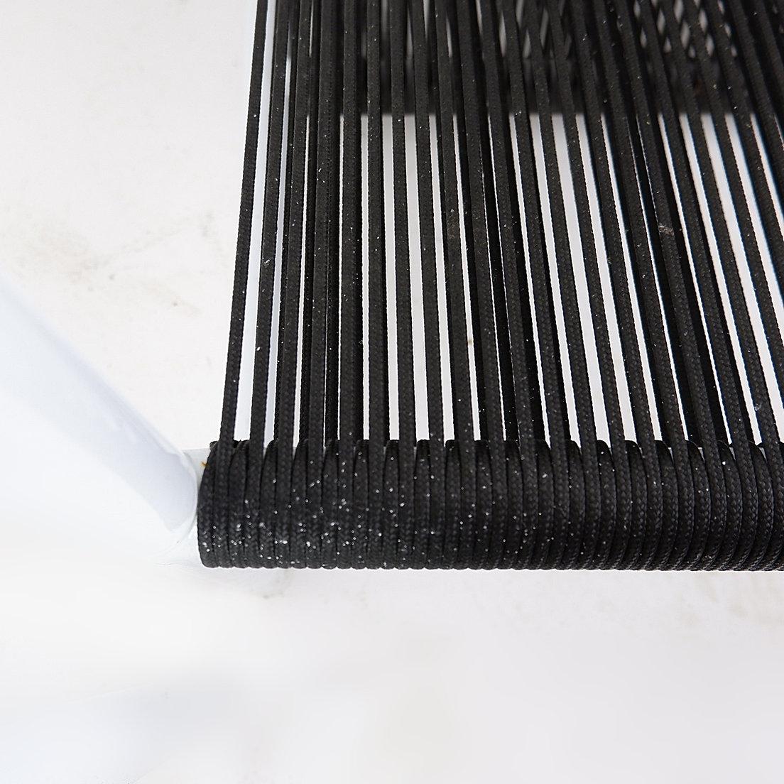 Indoor/Outdoor pair of Black/White Armchairs - 20thc For Sale 1
