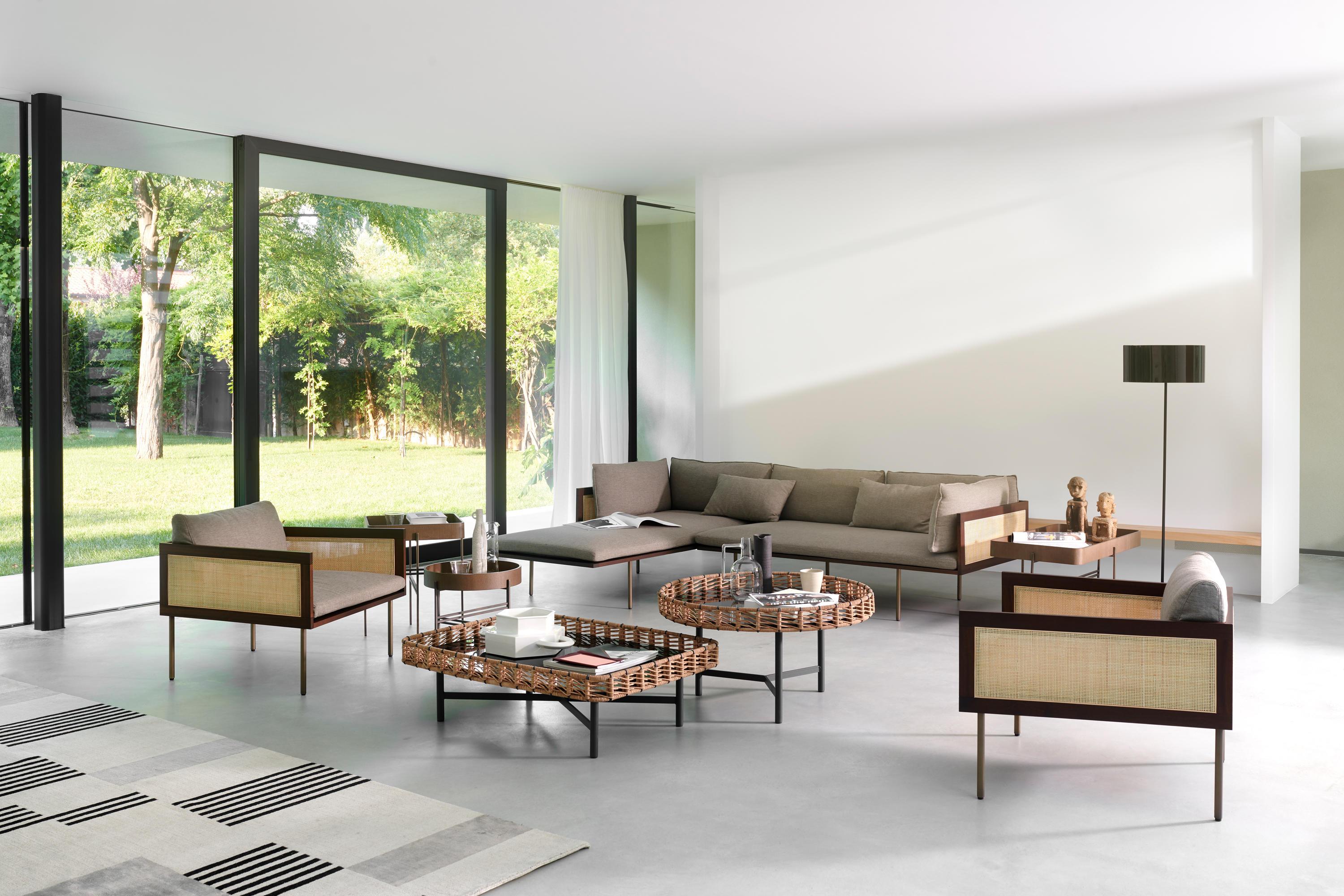 Italian Indoor / Outdoor Potocco Loom Lounge Armchair For Sale