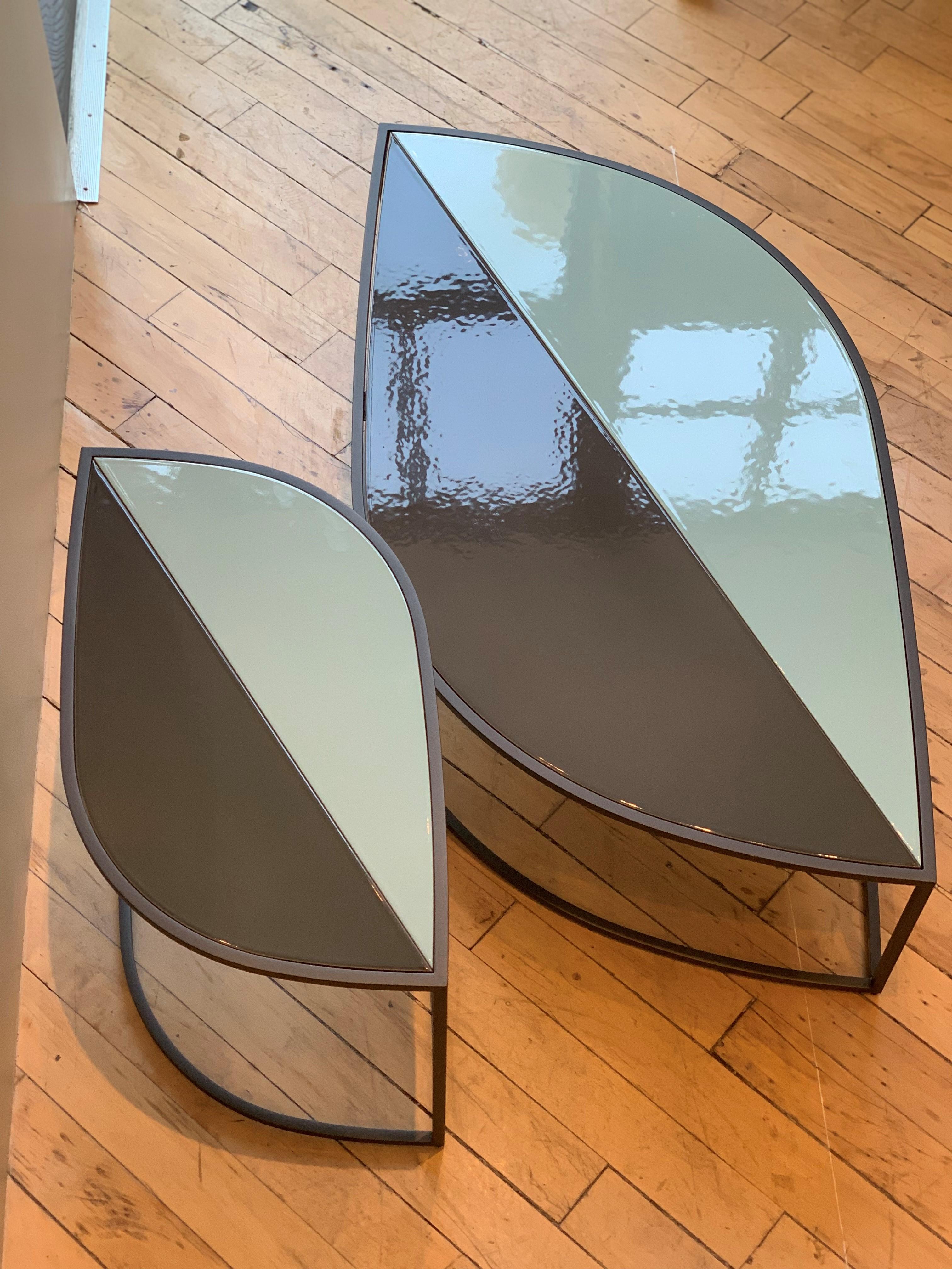 Modern Indoor/Outdoor Roda Leaf Coffee Table Set Designed by Gordon Guillaumi