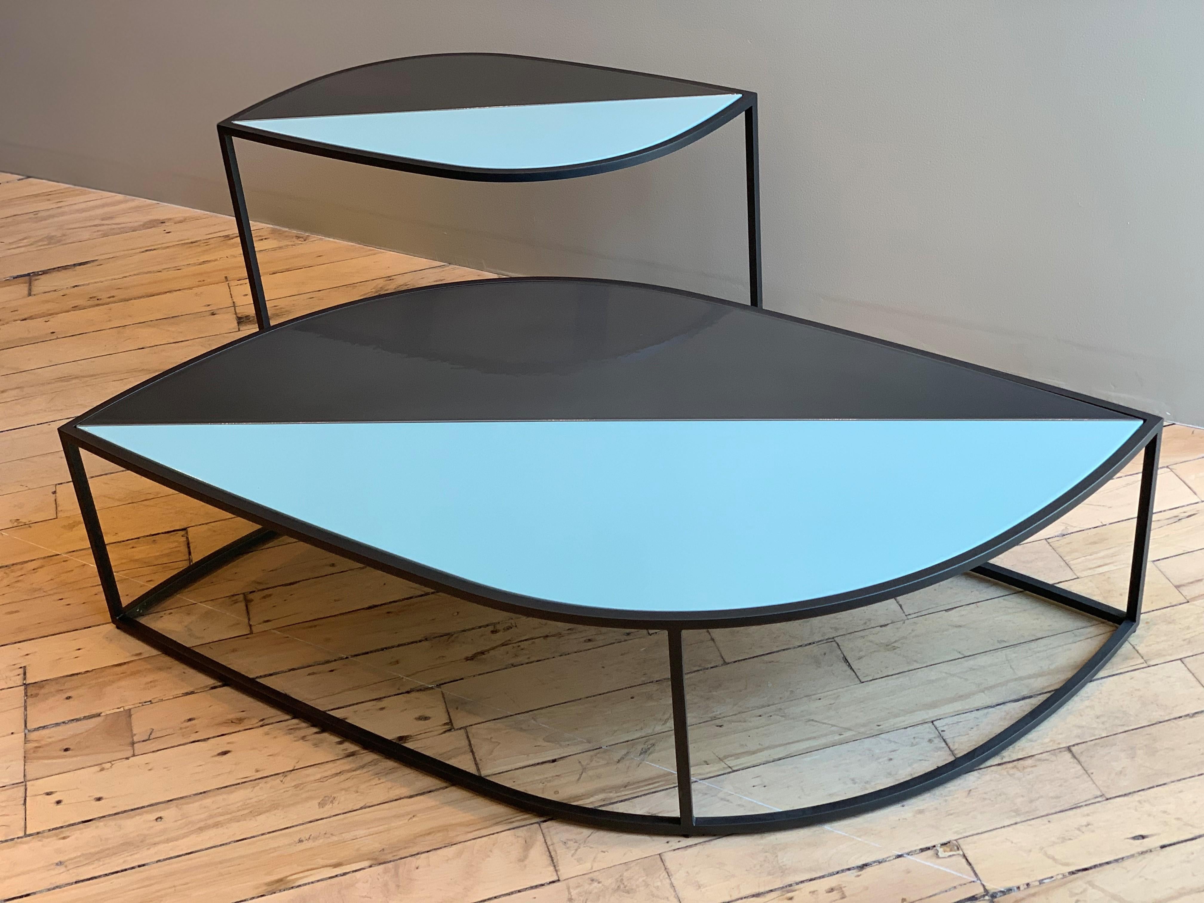Enameled Indoor/Outdoor Roda Leaf Coffee Table Set Designed by Gordon Guillaumi