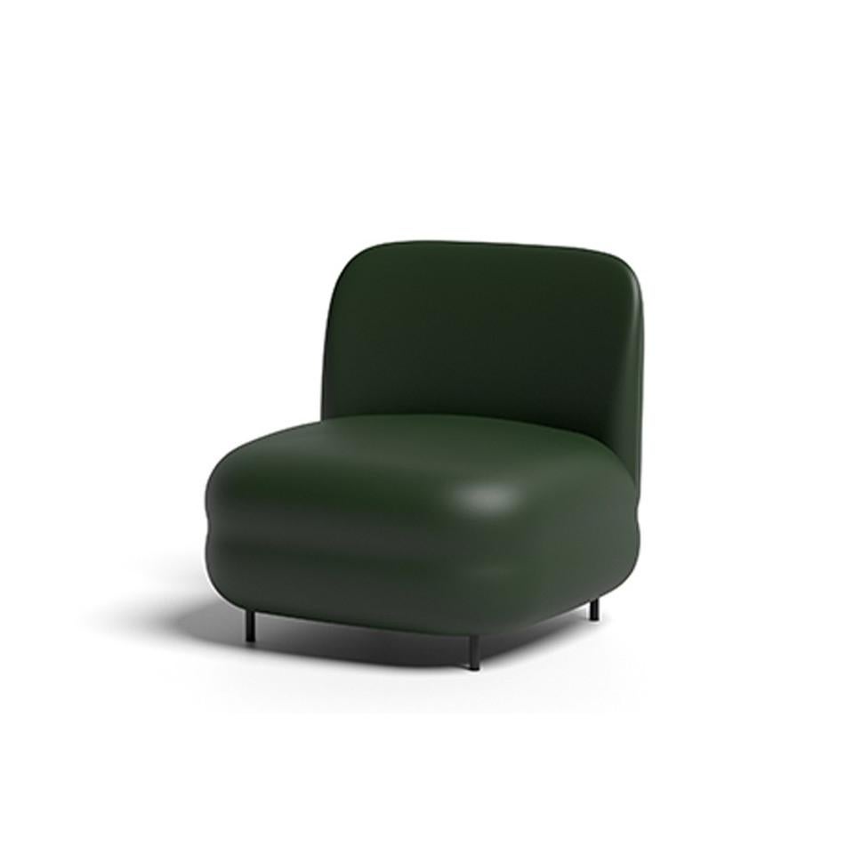 Indoor/Outdoor Set aus zwei Sesseln mit Ottomane aus Flexyskin im Angebot 4