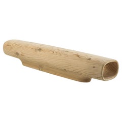 Indoor/Outdoor Solid Cedar Bench with Integrated Storage Niches