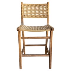 Indoor Outdoor Solid Teak Wood Counter Height Stool