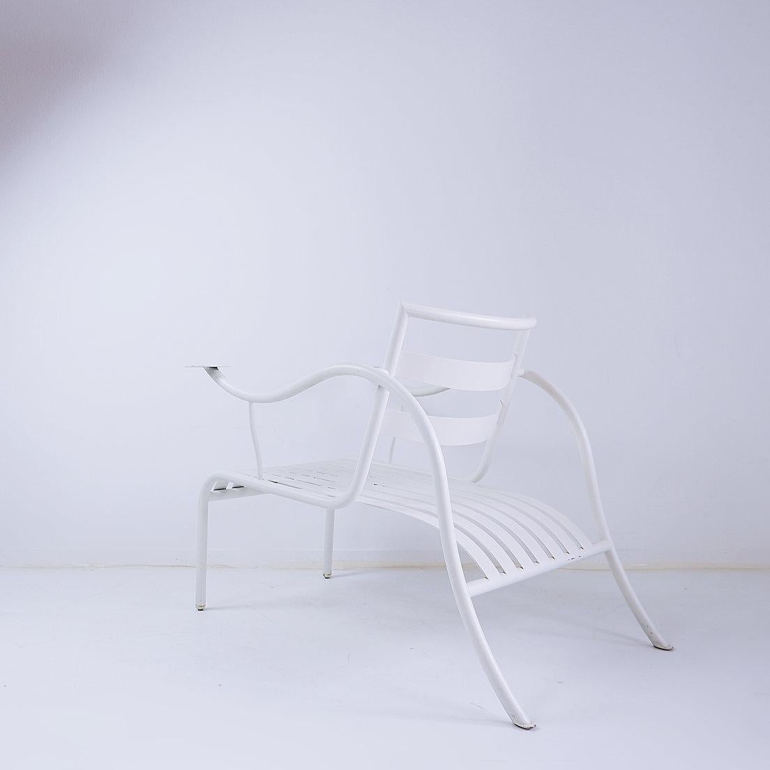 Thinking Man’s Chair is a minimal lounge chair created by London-based designer Jasper Morrison for Cappellini
Indoor/outdoor 'Thinking Man's' lounge Chair by Jasper Morrison for Cappellini
White Lounge chair
Measures : 63.5cmx96cm H:70cm SH:35cm