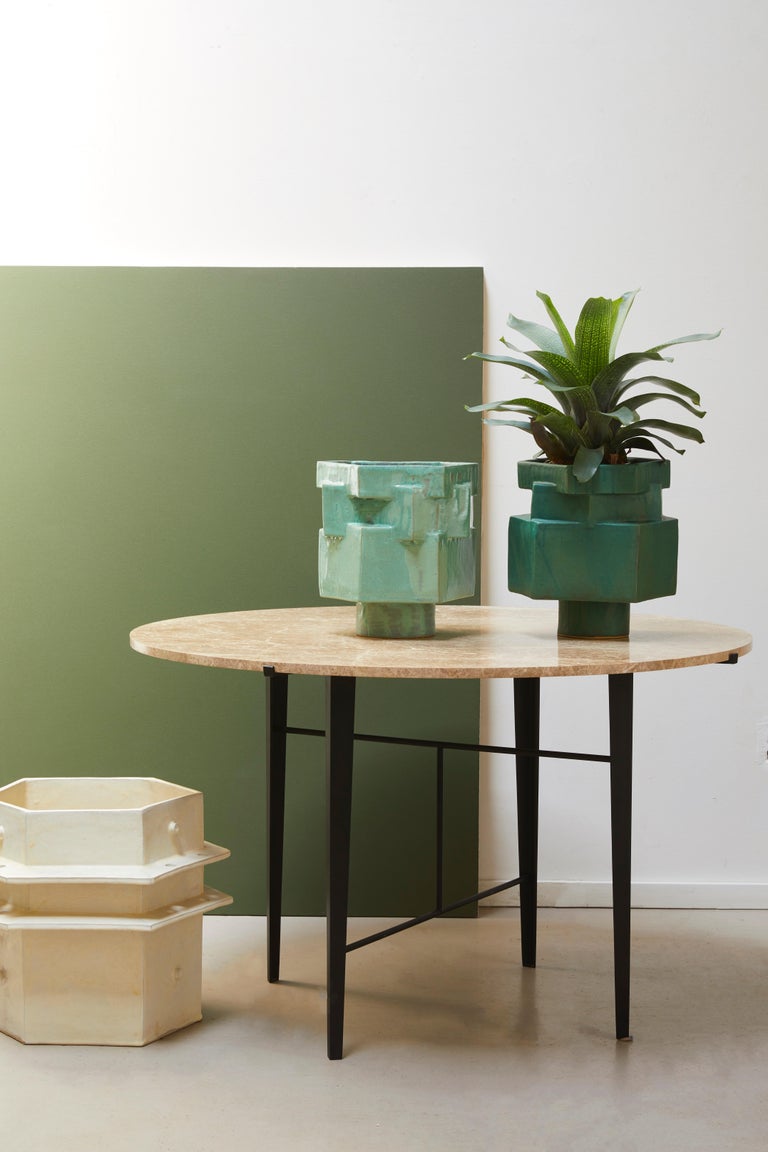 Indoor / Outdoor Travertine Montrose Dining Table by ...