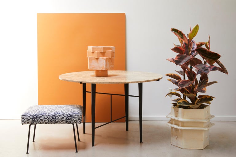 Indoor / Outdoor Travertine Montrose Dining Table by LawsonFenning For