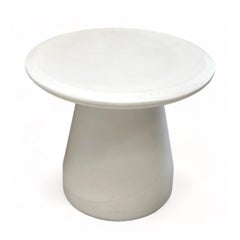 Indoor / Outdoor White Concrete Side Table
