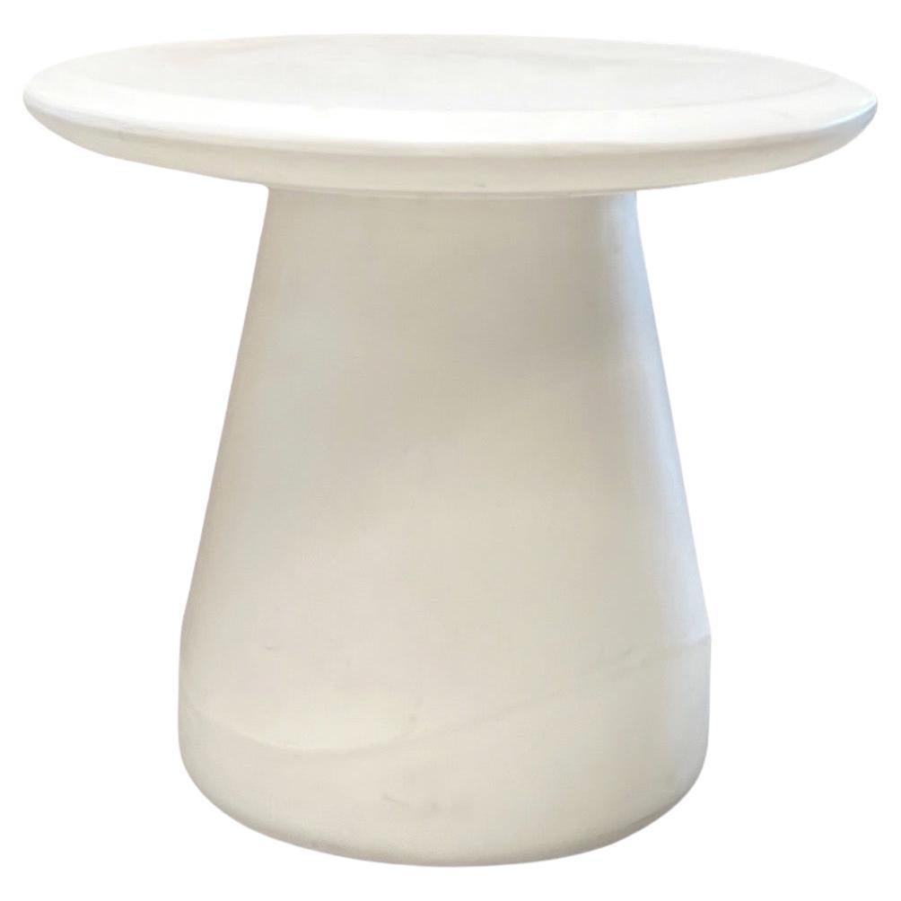 Mesa Auxiliar de Hormigón Blanco Interior / Exterior en venta