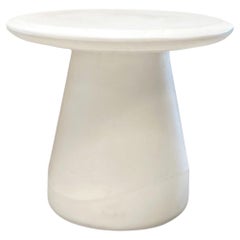Indoor / Outdoor White Concrete Side Table